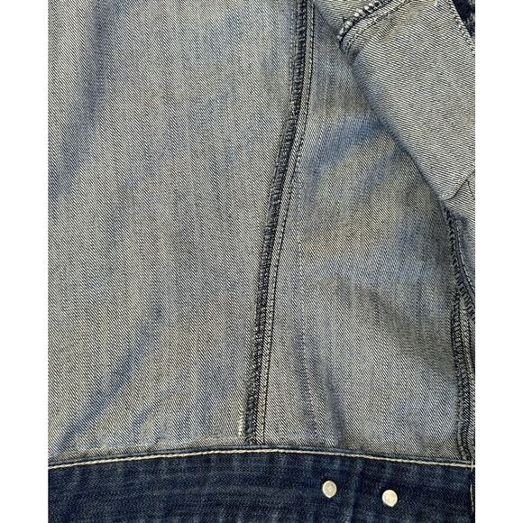 DEF LEPPARD Hysteria 1980s Punk Rock Band Upcycled Denim Jean Jacket Size M/L - Picture 13 of 15